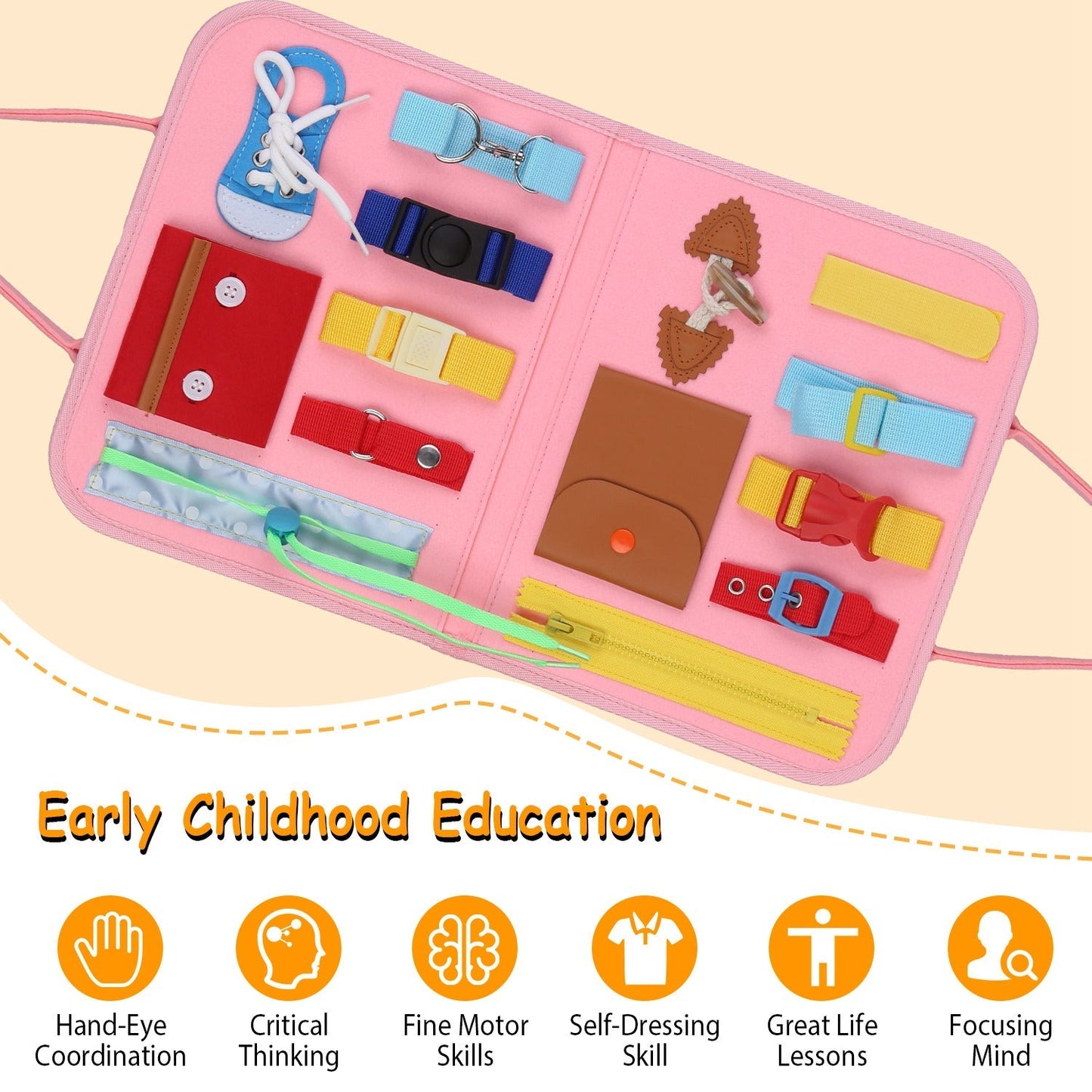 Tablero de Actividades para Niños - Juguete Educativo Montessori