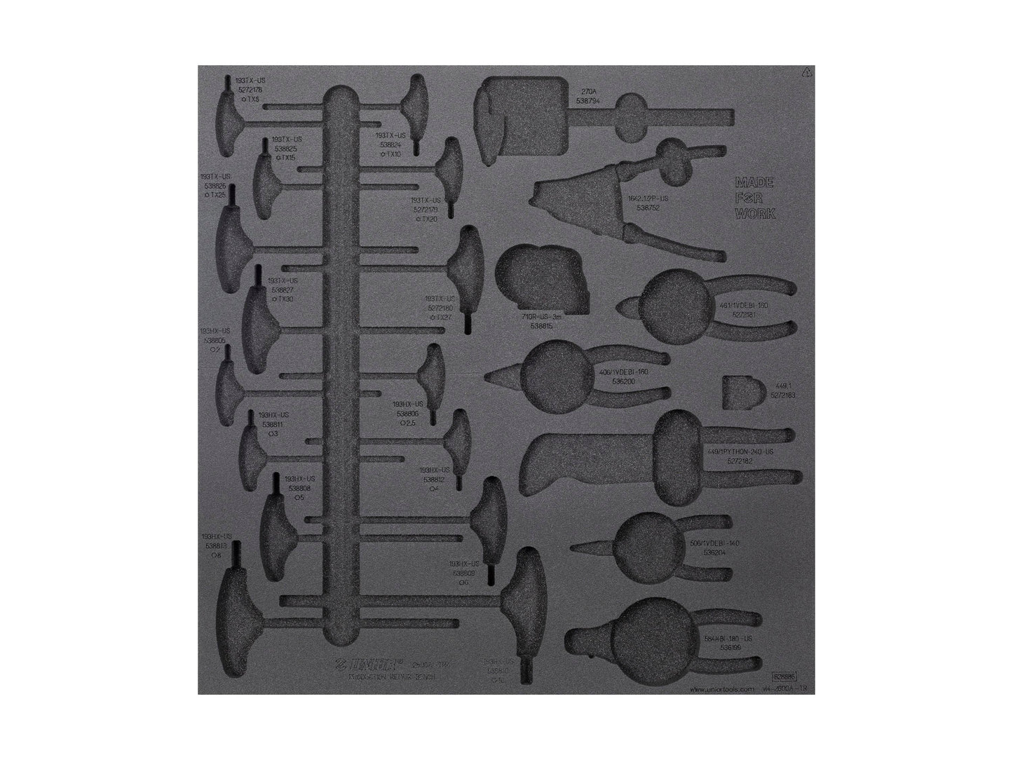 Unior Drawer Foam Insert for Tool Organization
