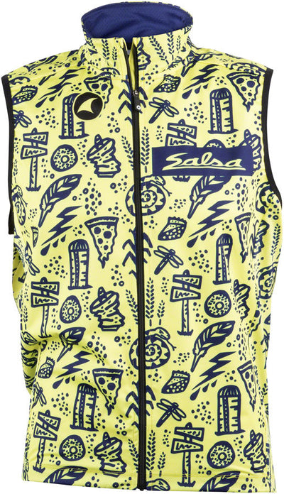 Chaleco Gravel Story para Hombre Salsa - Amarillo Azul Oscuro Pequeño