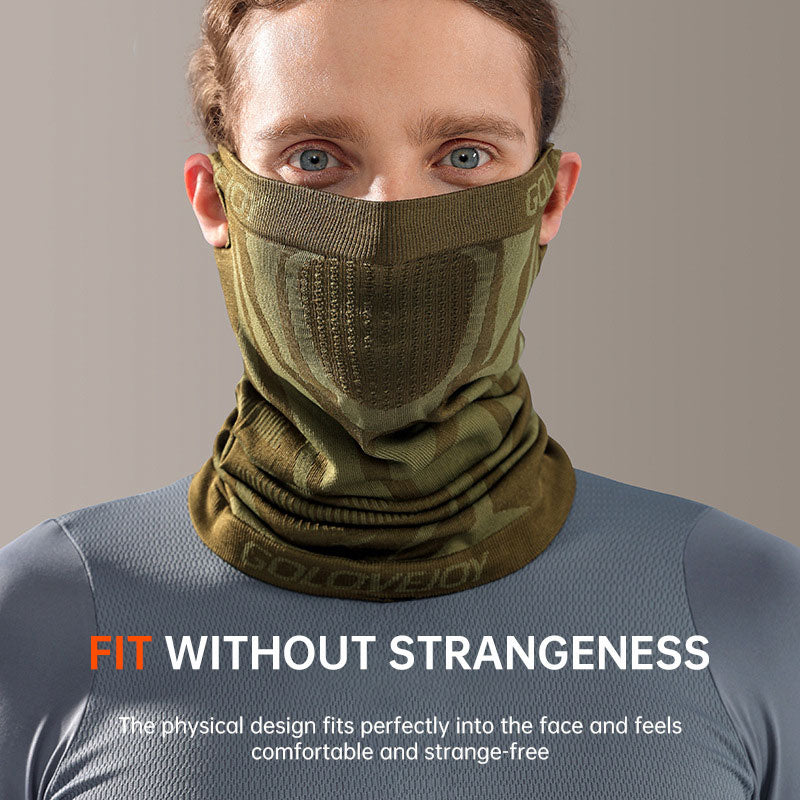 Outdoor sports warm riding mask men's cycling breathable hanging ear scarf windproof neck cover neck guard - Korvel