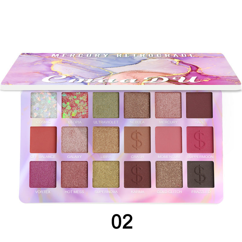Palette de fards à paupières CmaaDu 18 couleurs - Mat et Métallique