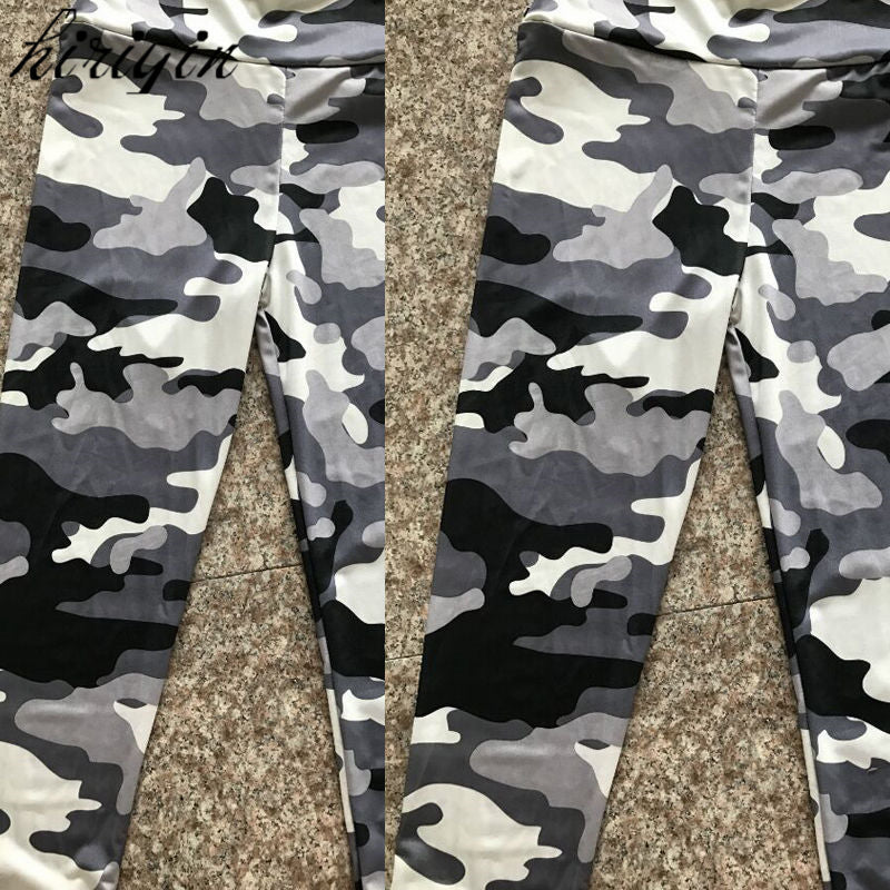 Pantalons de yoga camouflage taille haute pour femmes