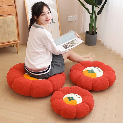 New Pumpkin Cushion Color Contrast Persimmon Ruyi Putuan Home Sofa Decoration Soft Cushion - Korvel