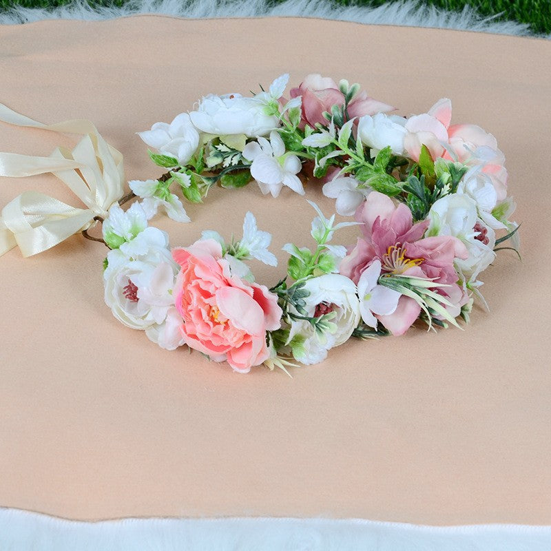 Forest Style Flower Garland Headband for Women
