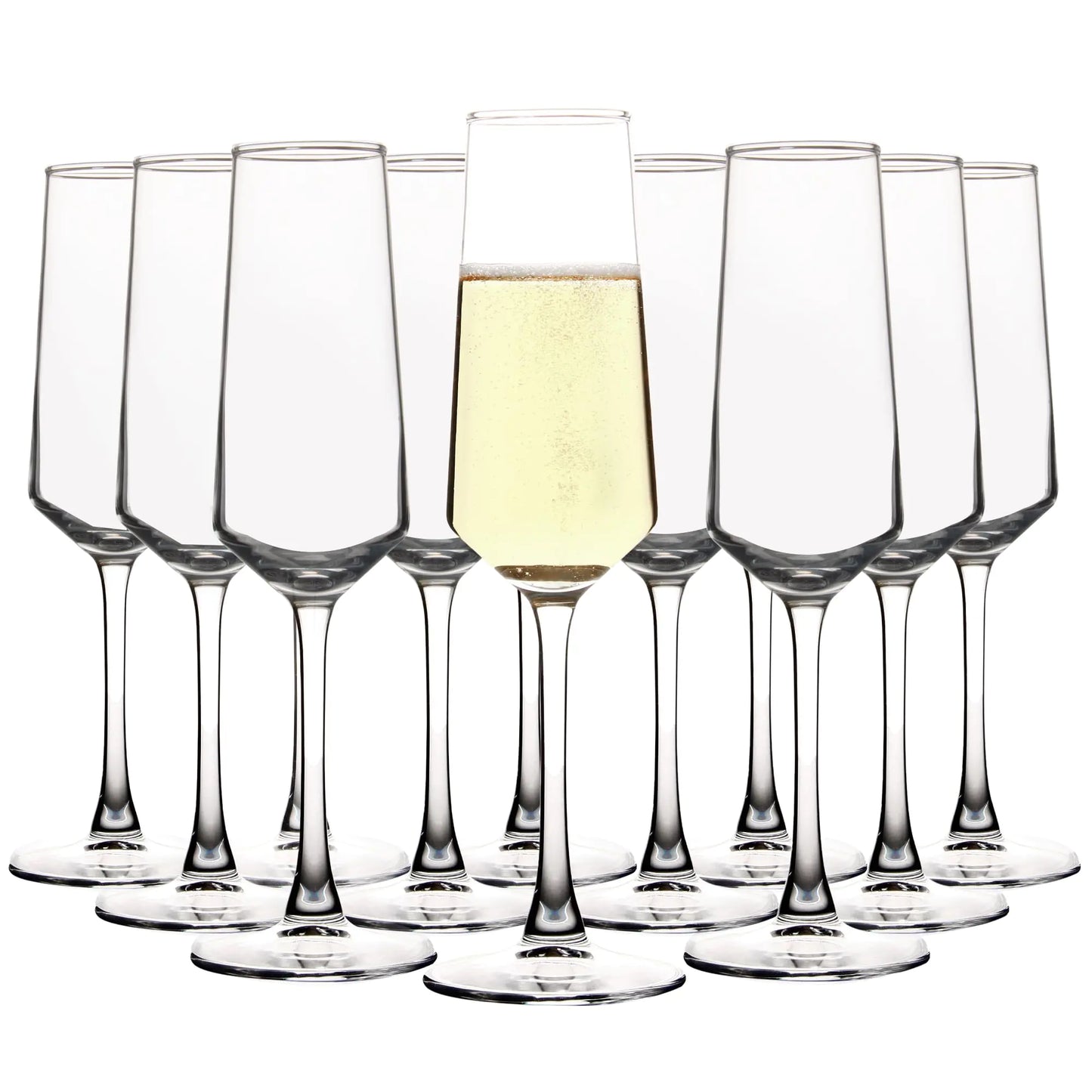 UMI UMIZILI Champagne Glass Set - Modern Long Stem Flutes (Set of 12)