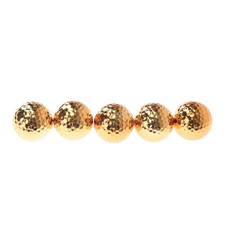 Golf Double Layer Gift Ball Electroplating Golden Golf Ball - Korvel
