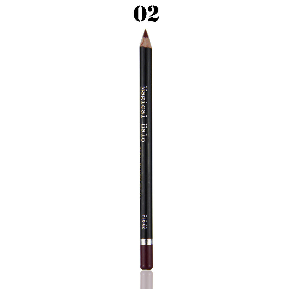 Makeup MH12 Color Mixed Waterproof Lip Liner Lip Nude Lip Pencil Lipstick Pen Set of 12 - Korvel