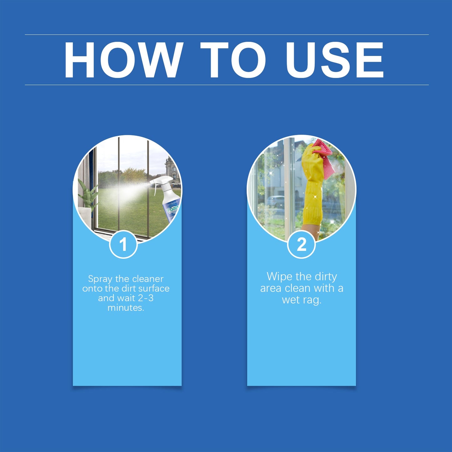 Glass Foam Cleaner cleans oil stains with refurbished daily maintenance glass cleaning spray - Korvel