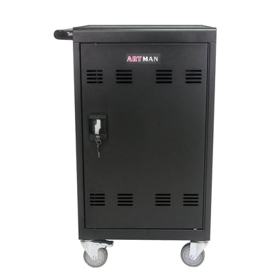 Mobile Charging Cart and Cabinet for Tablets Laptops 30-Device - Korvel