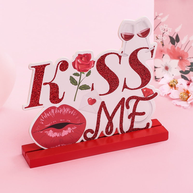 Ornements en bois d'amour pour la Saint-Valentin - Décor de bureau DIY
