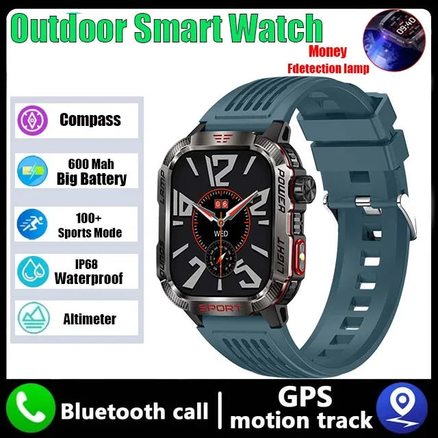 GZYR 2.01" Screen Smart Watch Men Bluetooth Call 600 mAh Sports Waterproof Heart rate Blood Oxygen SmartWatch For Huawei Xiaomi - Korvel