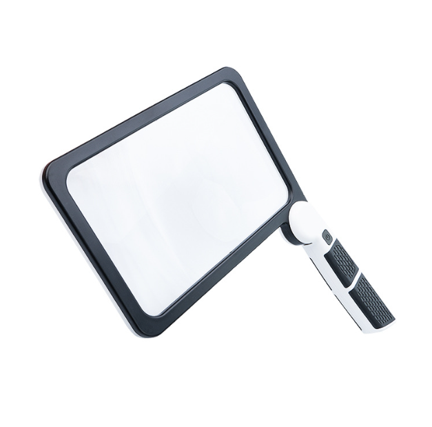 Full-Page 5X Magnifying Glass for Reading, Folding Lighted Magnifier with 48 LED Lights, Rectangular Handhold Magnifier - Korvel