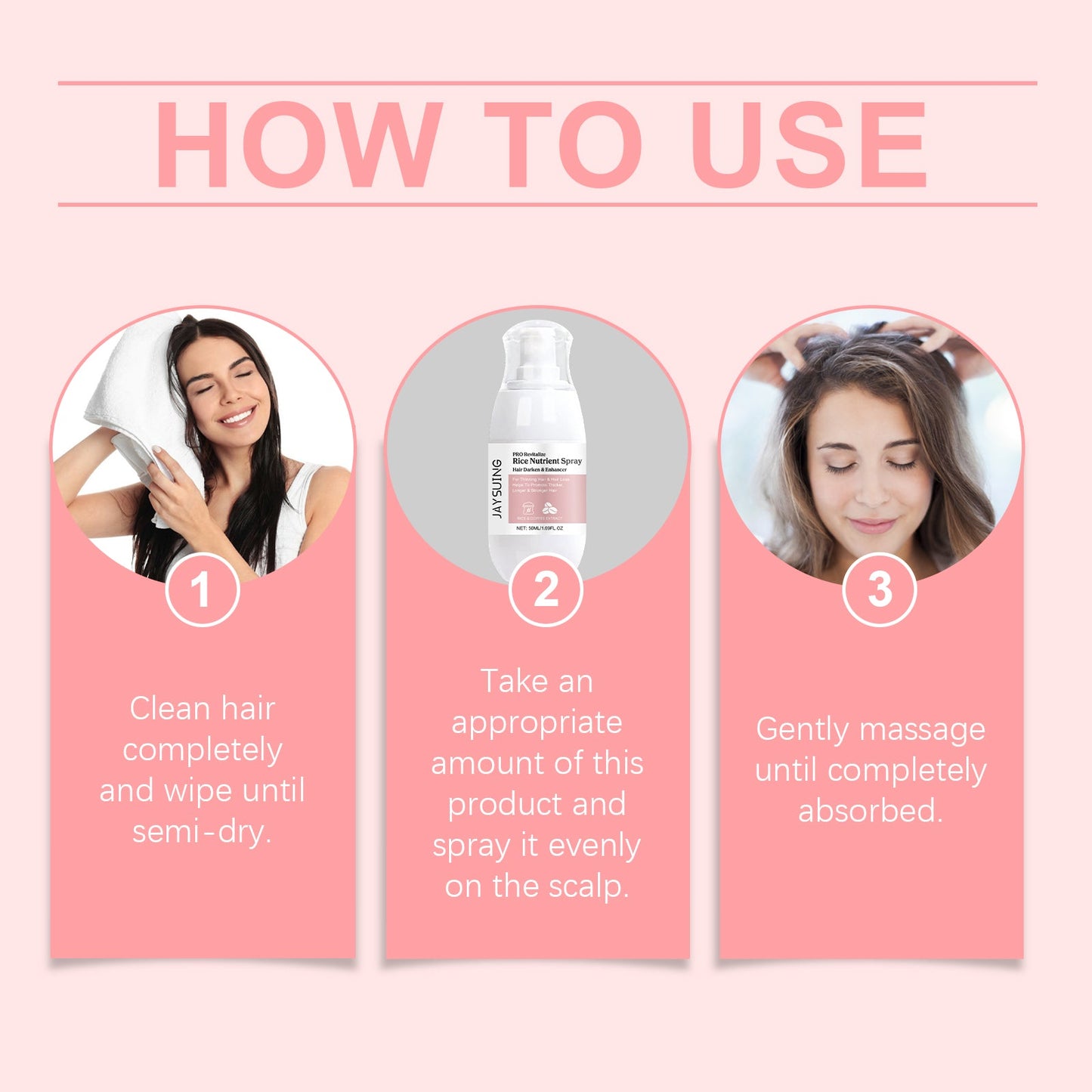 Rice Hair Care Spray Hydrates And Nourishes Hair Soft And Shiny Daily Care Spray - Korvel