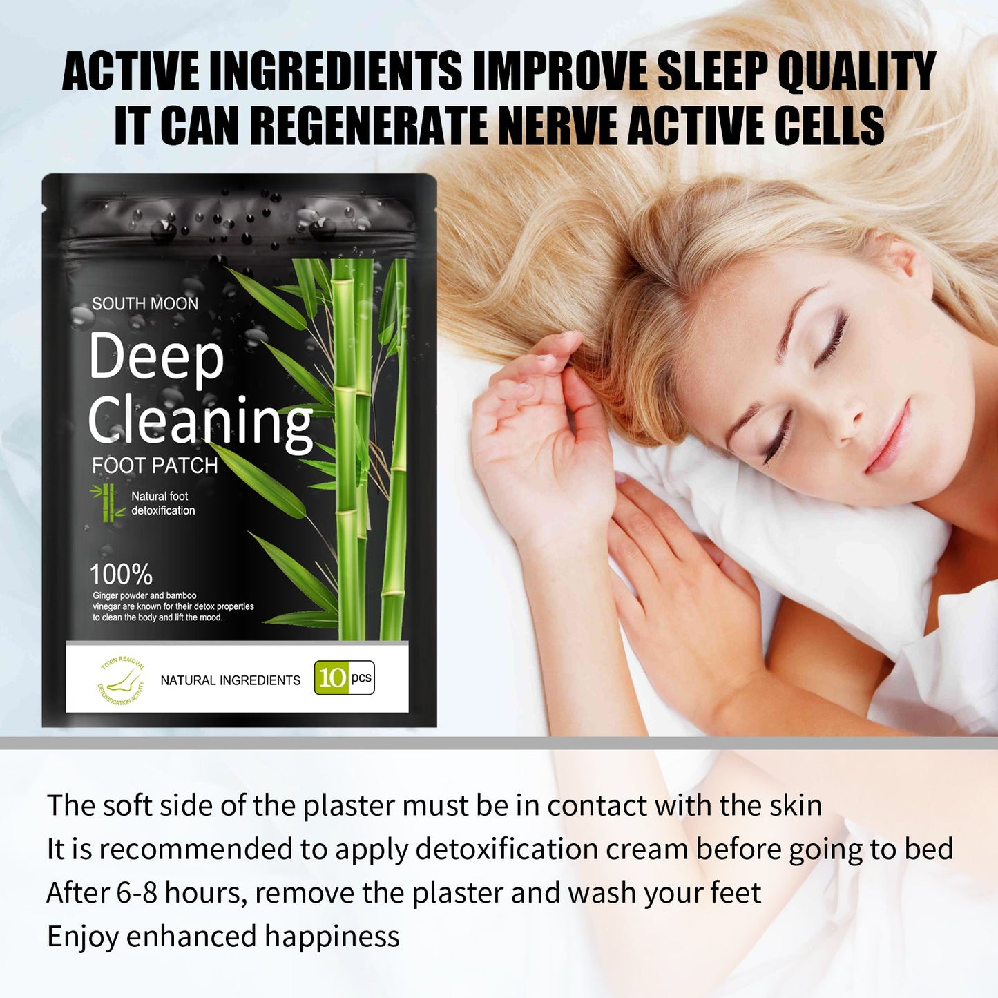 Natural herbal foot patch to relieve physical and mental stress Foot massage to help sleep foot patch - Korvel