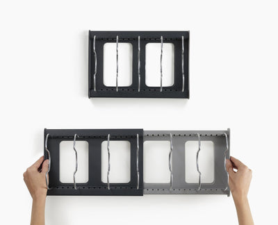 Telescopic Kitchen Utensils Storage Rack with Drainage Tray