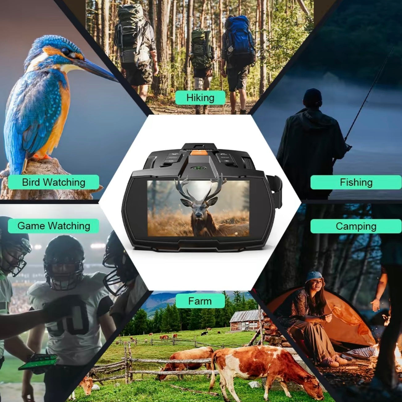 NightScope 4K Binoculars for Day and Night Exploration