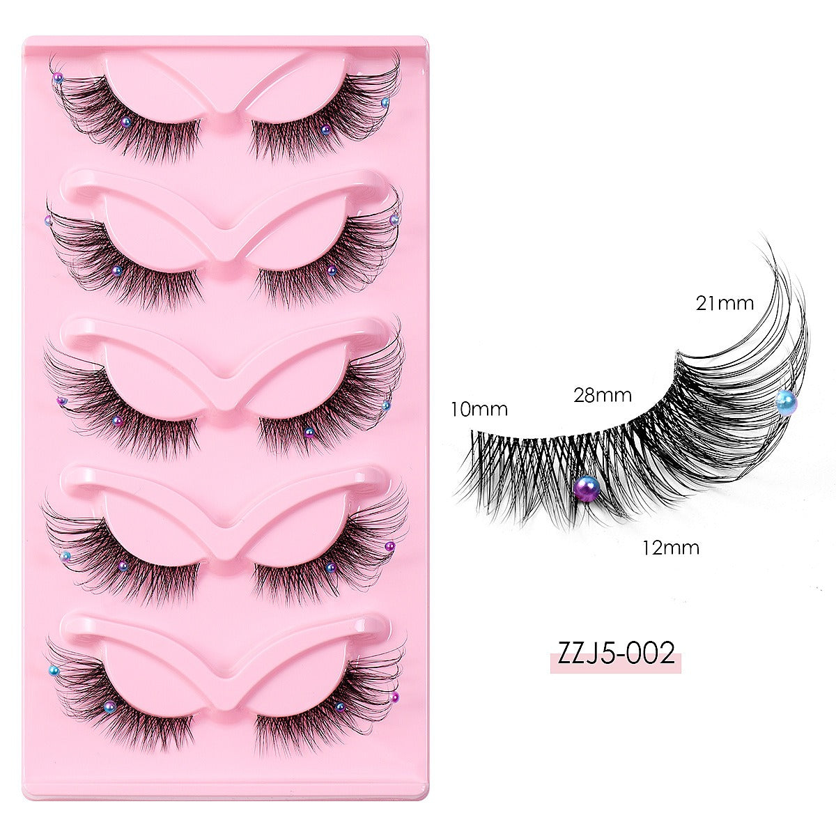 Pestañas de tira 3D con forma de ojo de gato alado Foxy - Vegan Faux Mink