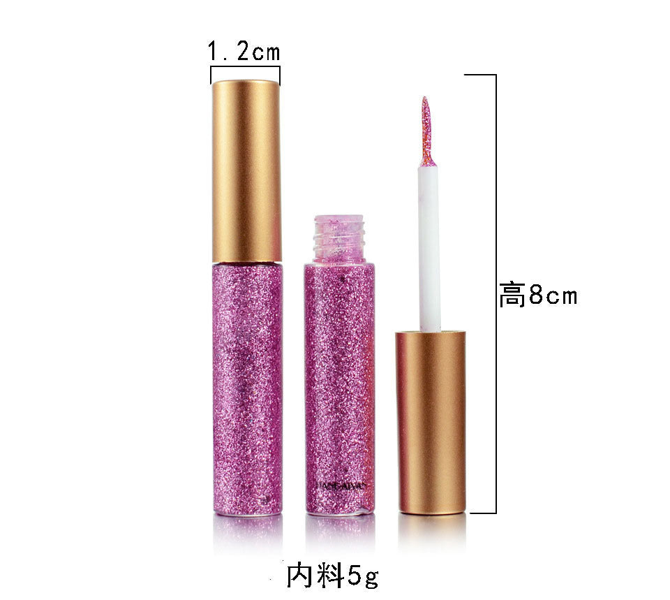Ensemble de Eyeliner Liquide Pailleté en Perles Séquins Explosifs