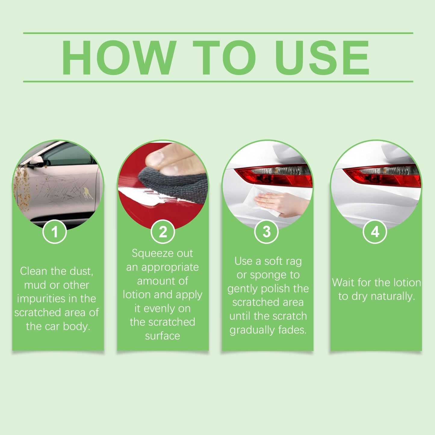 Car Scratch Repair Lotion for Surface Restoration