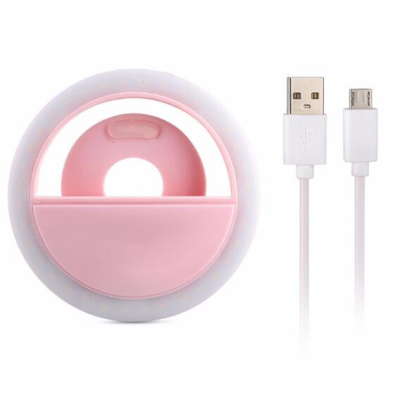 USB Charge LED Selfie Ring Light for Mobile Phones