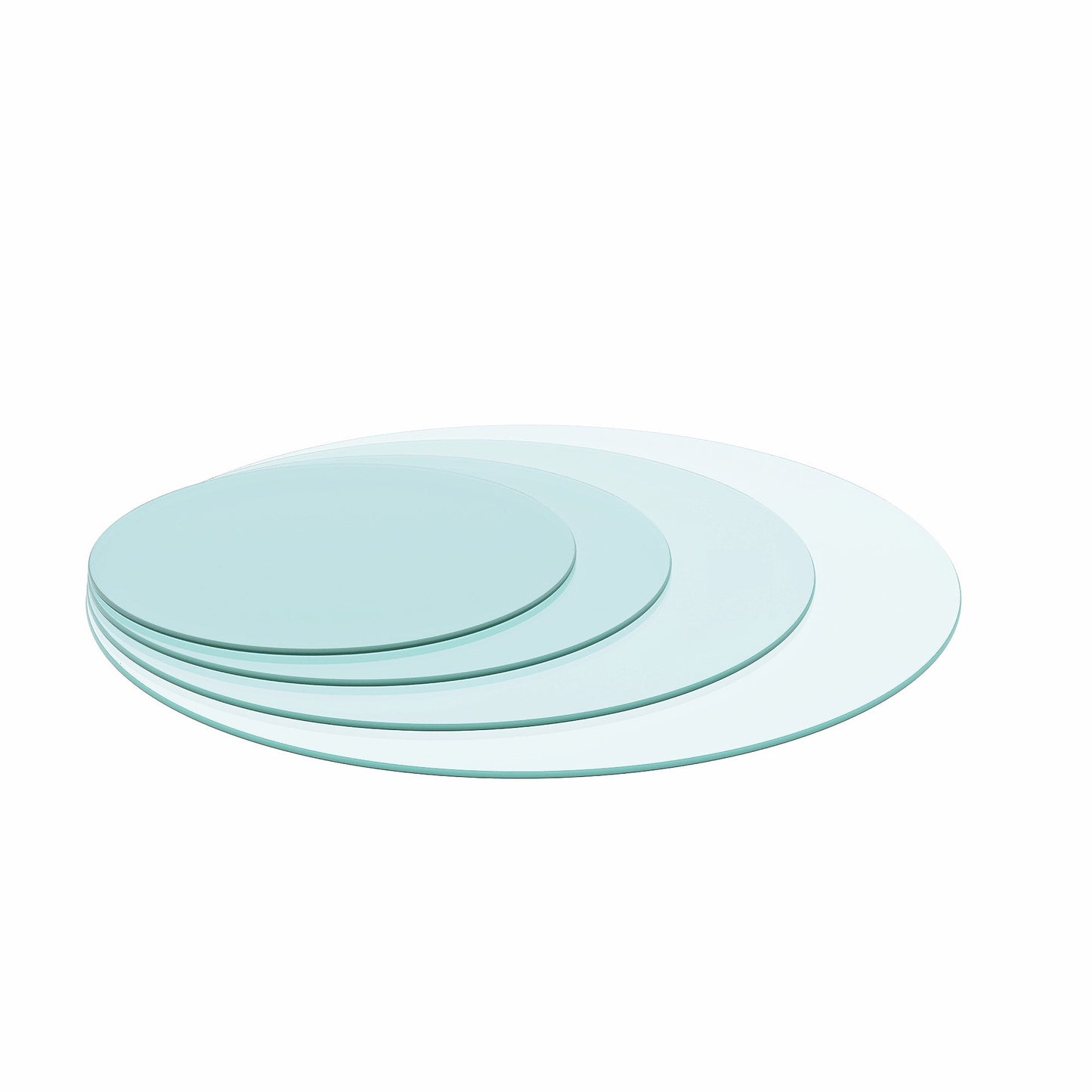 20" Inch Round Tempered Glass Table Top Clear Glass 1/4" Inch Thick Round Polished Edge - Korvel