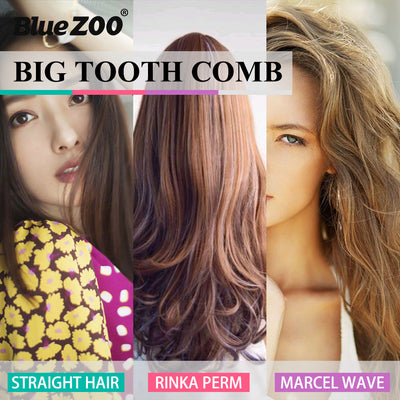Blue ZOO Candy Color Wide Tooth Curling Comb