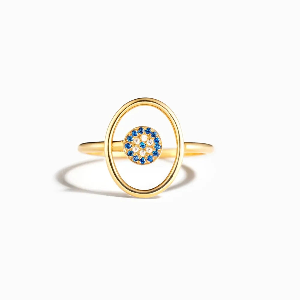 Anillo de Ojo Maligno de Plata Esterlina 925