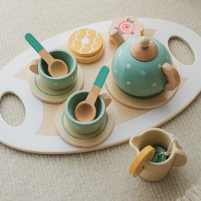 Children's Home Afternoon Tea Desserts Cake Sales Teapot Cups Tea Set Wooden Christmas Toys Gifts - Korvel