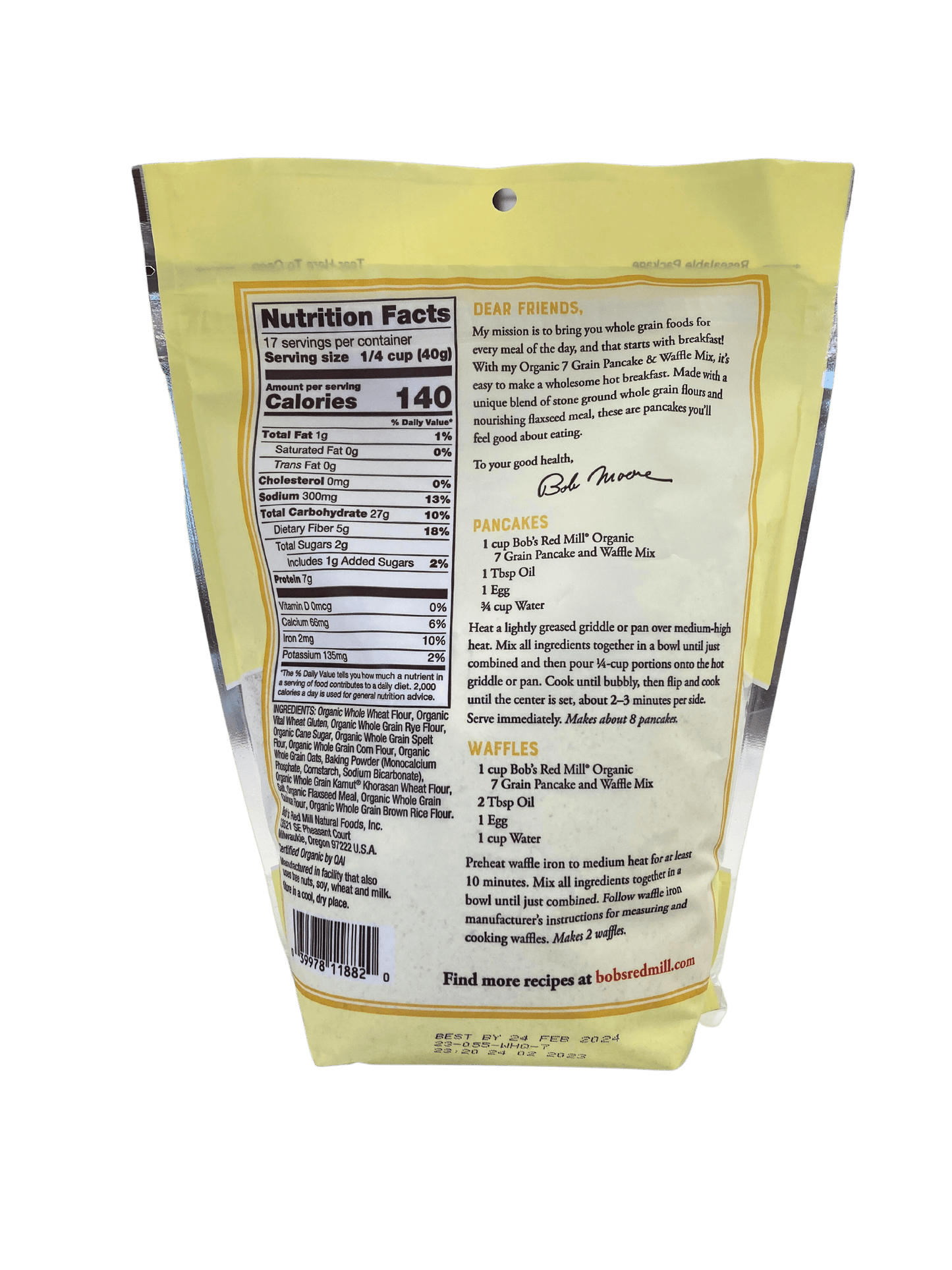 Organic Multi-Grain Pancake & Waffle Mix - Bob's Red Mill - Korvel