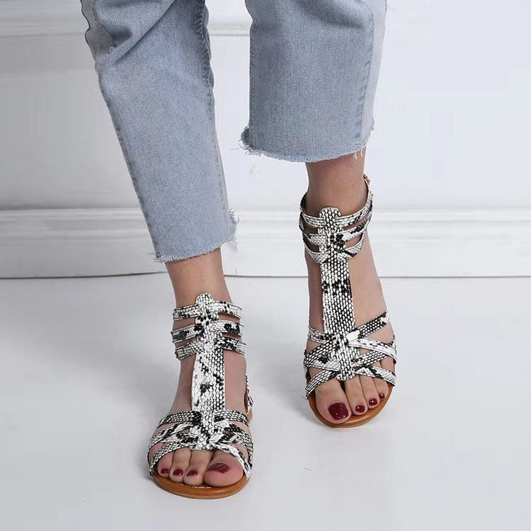 Sandalias de Cuero Casual para Mujer con Soporte Arqueado