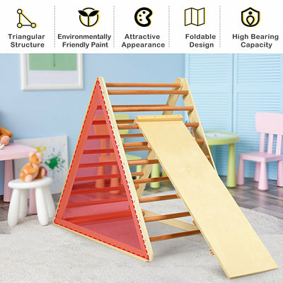 Foldable Wooden Climbing Triangle for Toddlers
