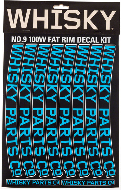 WHISKY 100w Rim Decal Kit - Cyan for 2 Rims