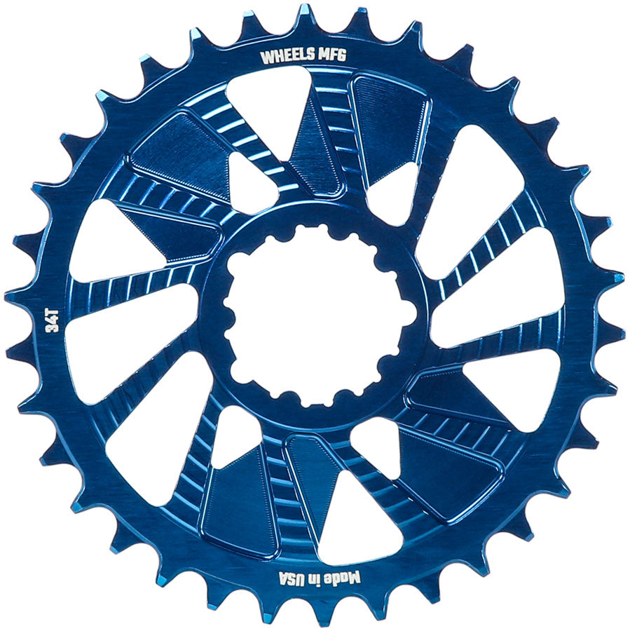 Wheels Manufacturing 34t SRAM Direct Mount Chainring - Bleu