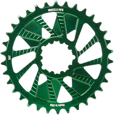 Wheels Manufacturing 34t Direct Mount Chainring - Green