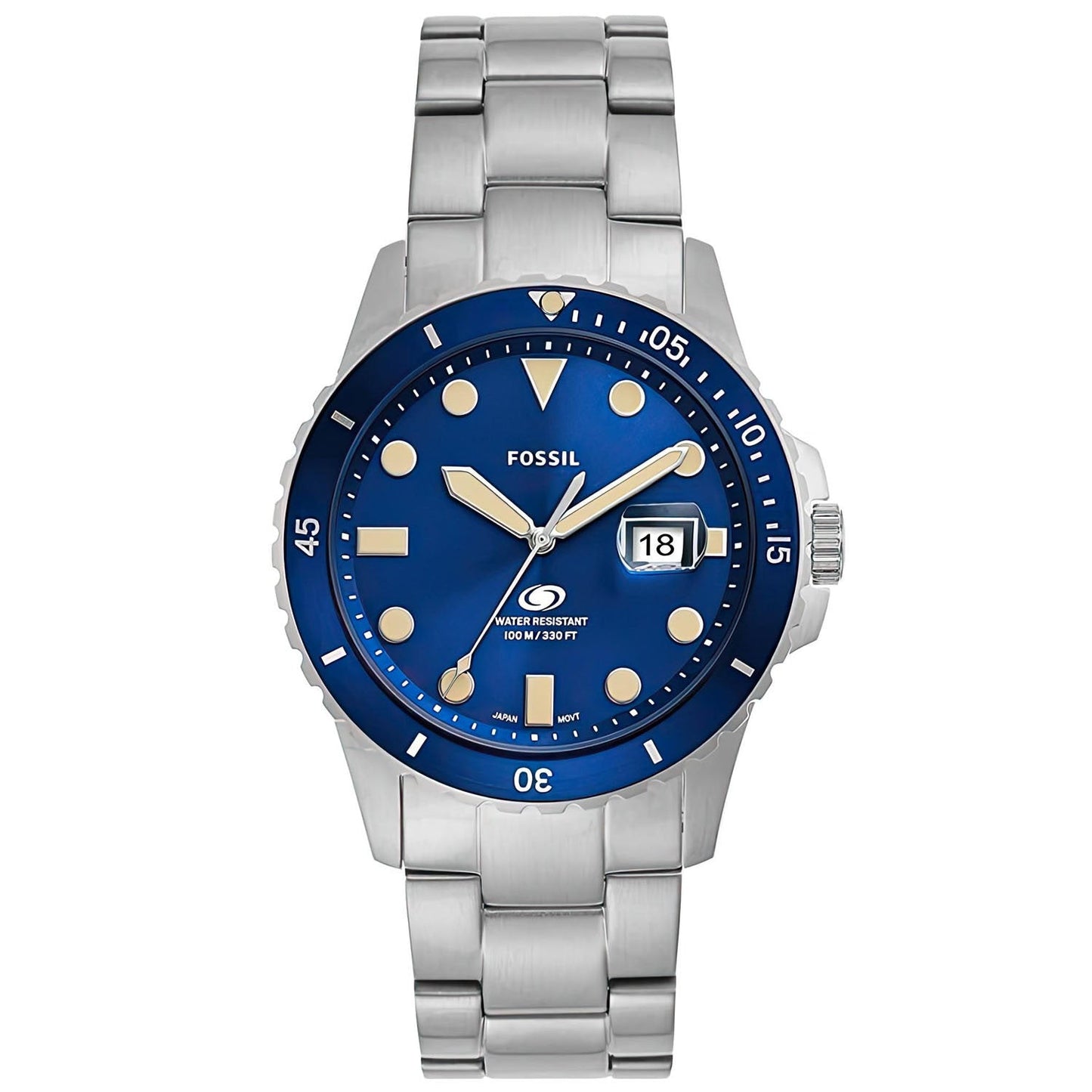 Reloj de buceo azul para hombres Fossil