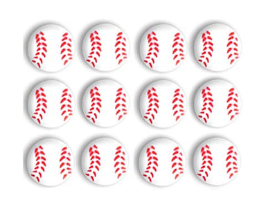 Fun Cupcake Topper Set - Hand Painted Baseball Decorations