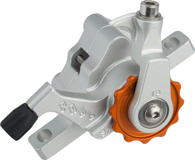 Paul Component Engineering Klamper Disc Caliper - Long Pull, Silver with Orange Adjusters