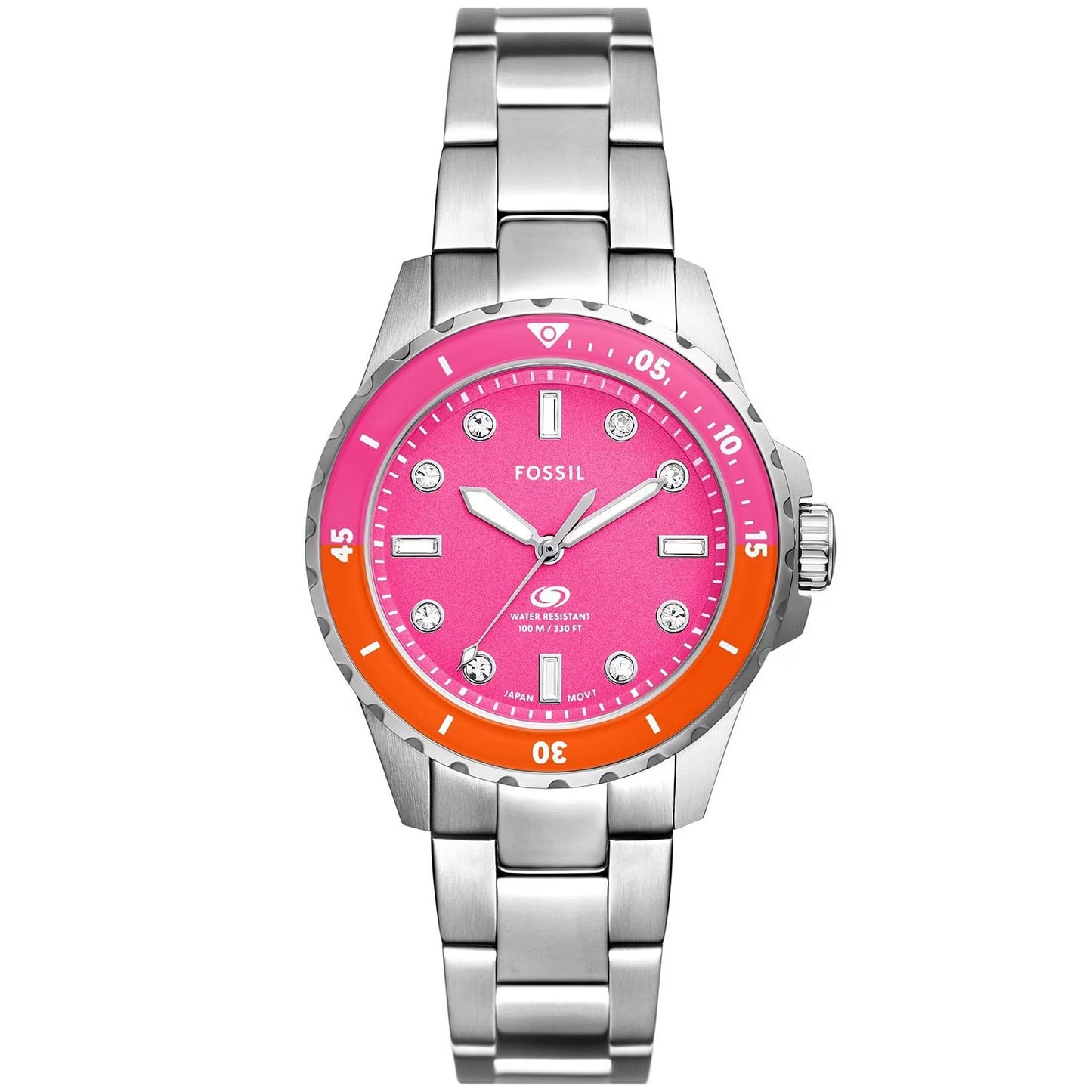 Reloj de buceo azul para mujer Fossil