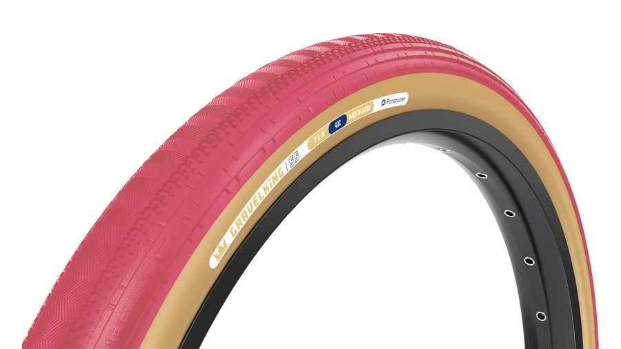 Neumático Panaracer GravelKing SS - 700 x 40 Tubeless Plegable Cranberry/Marrón
