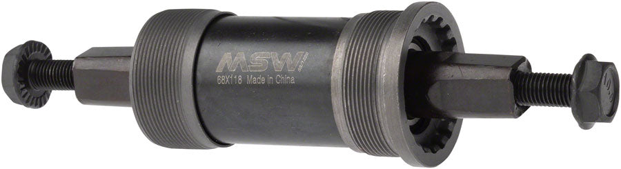 MSW ST100 Eje de pedalier - Inglés 68 x 118mm Cuadrado cónico JIS