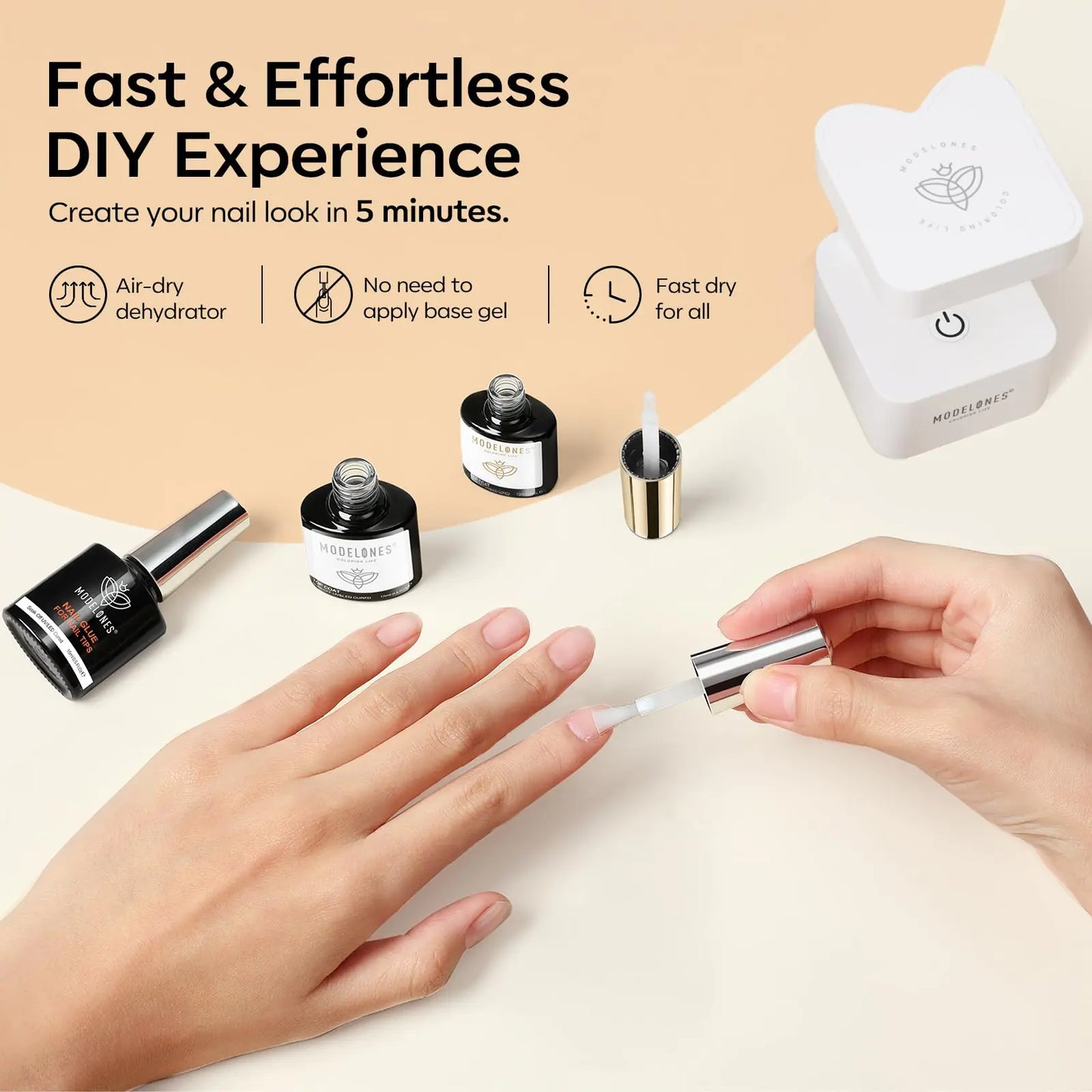 Kit de colle à ongles et gel à ongles Modelones 9 en 1