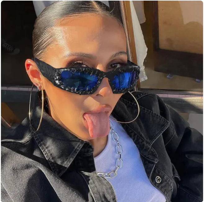 Lunettes de soleil punk en forme d'œil de chat – Lunettes unisexes audacieuses