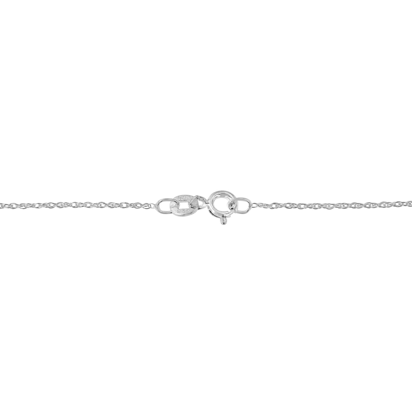 Collier Pendentif en Cœur en Argent Sterling Double Rang avec Diamants .925