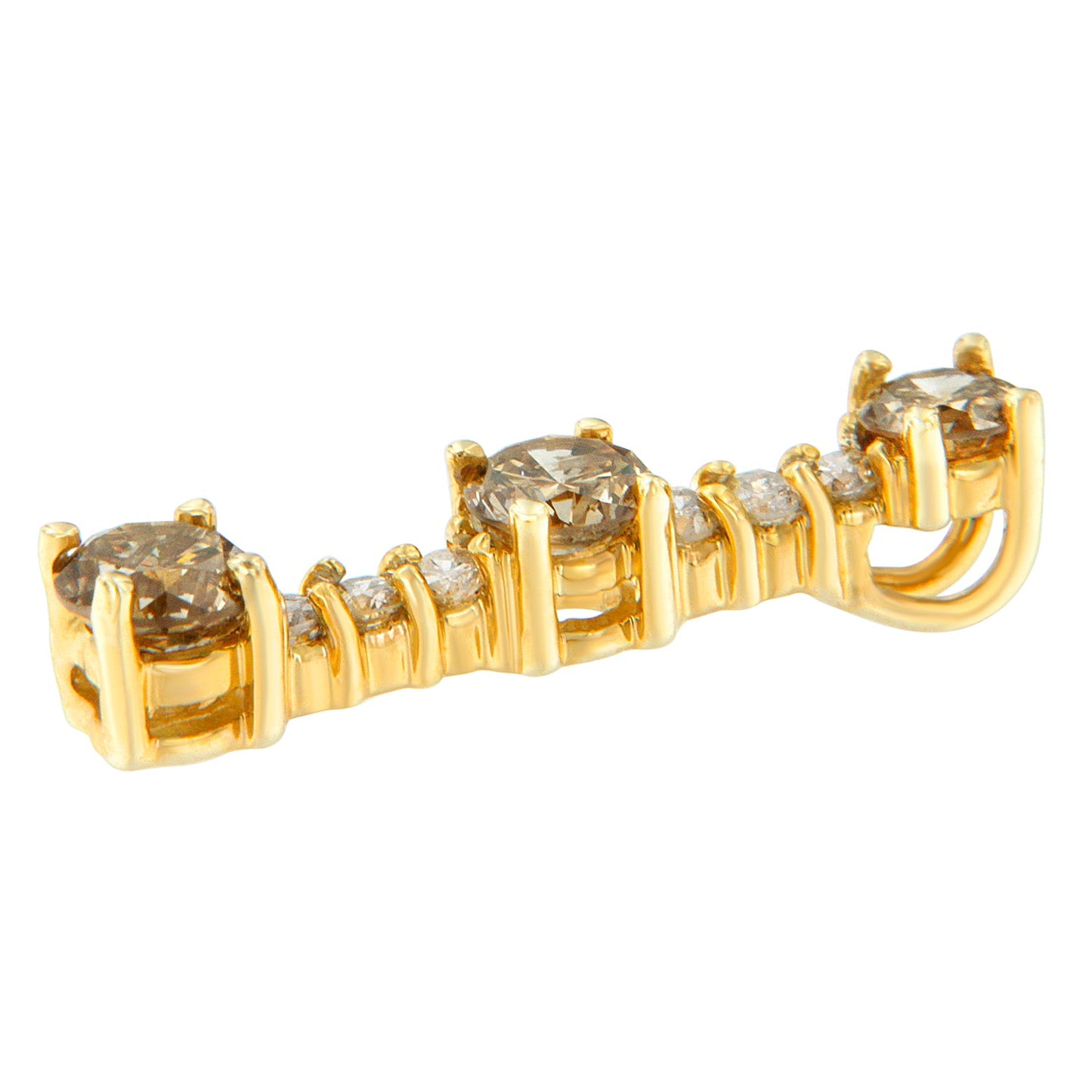 Collar de Pendiente de Diamante en Oro Amarillo de 14K