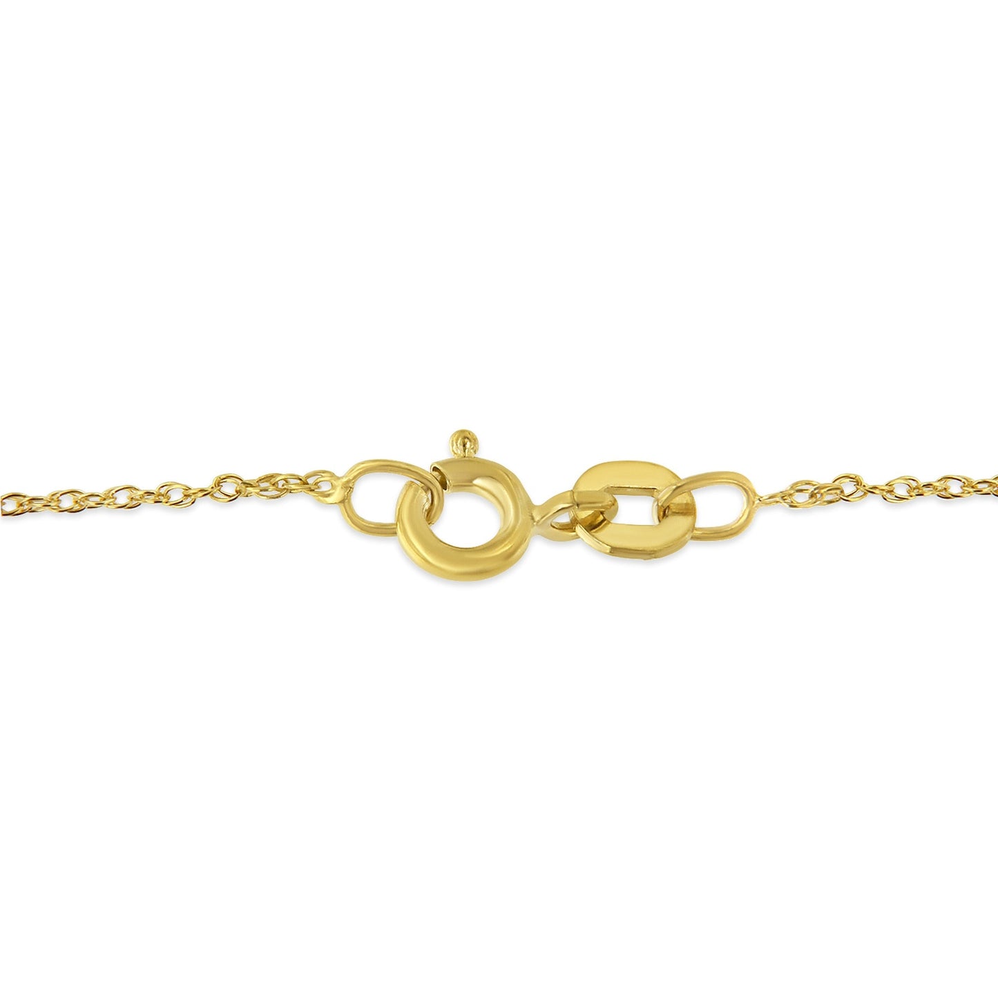 Collar de Colgante en Forma de Corazón con Acento de Diamante Baño de Oro de 14K