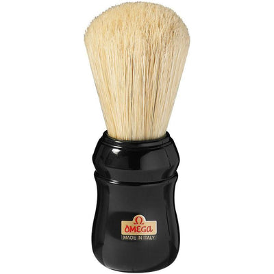 Omega Boar Bristle Shaving Brush with Ergonomic Handle
