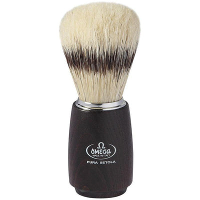 Omega Banded Boar Shaving Brush - Dark Ash Wood #11712
