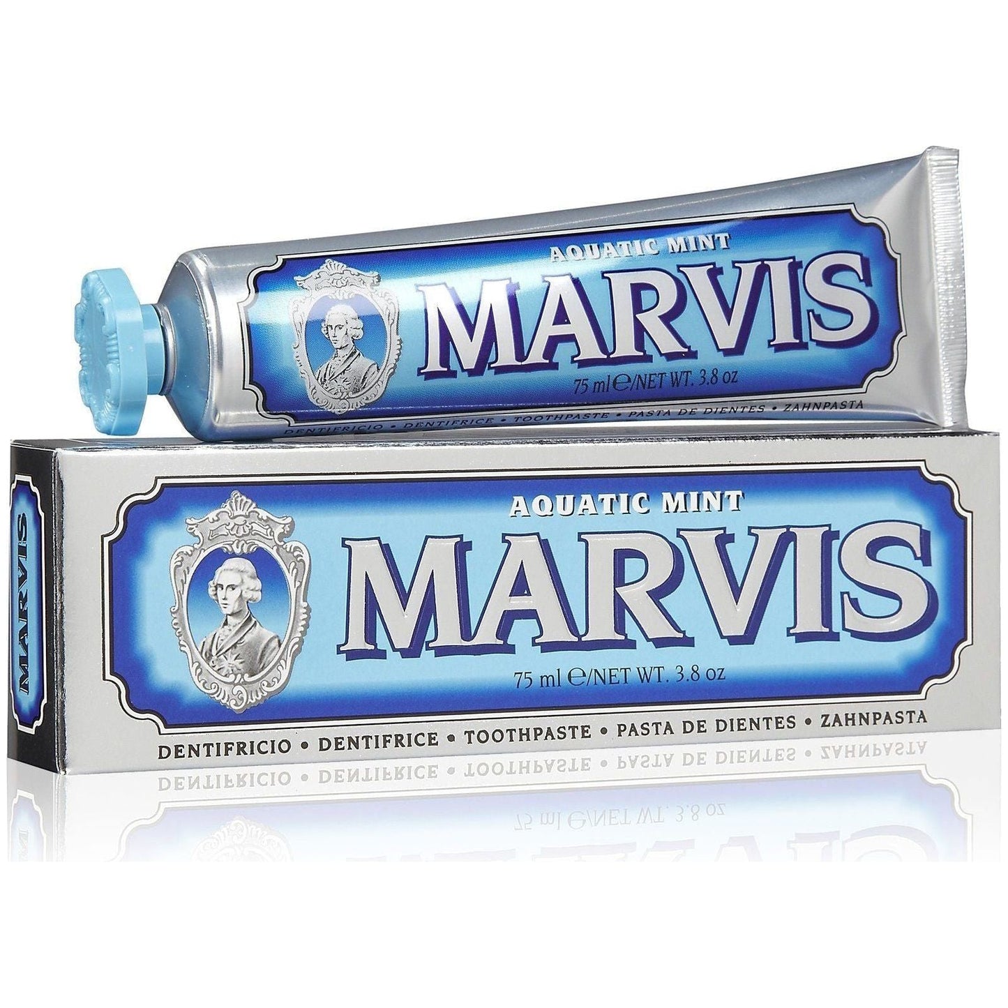 Pasta de dientes Marvis de menta acuática 3.8 oz.