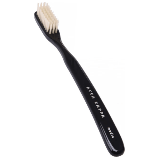 Brosse à dents Acca Kappa Vintage Collection - Poils en soie noire moyenne