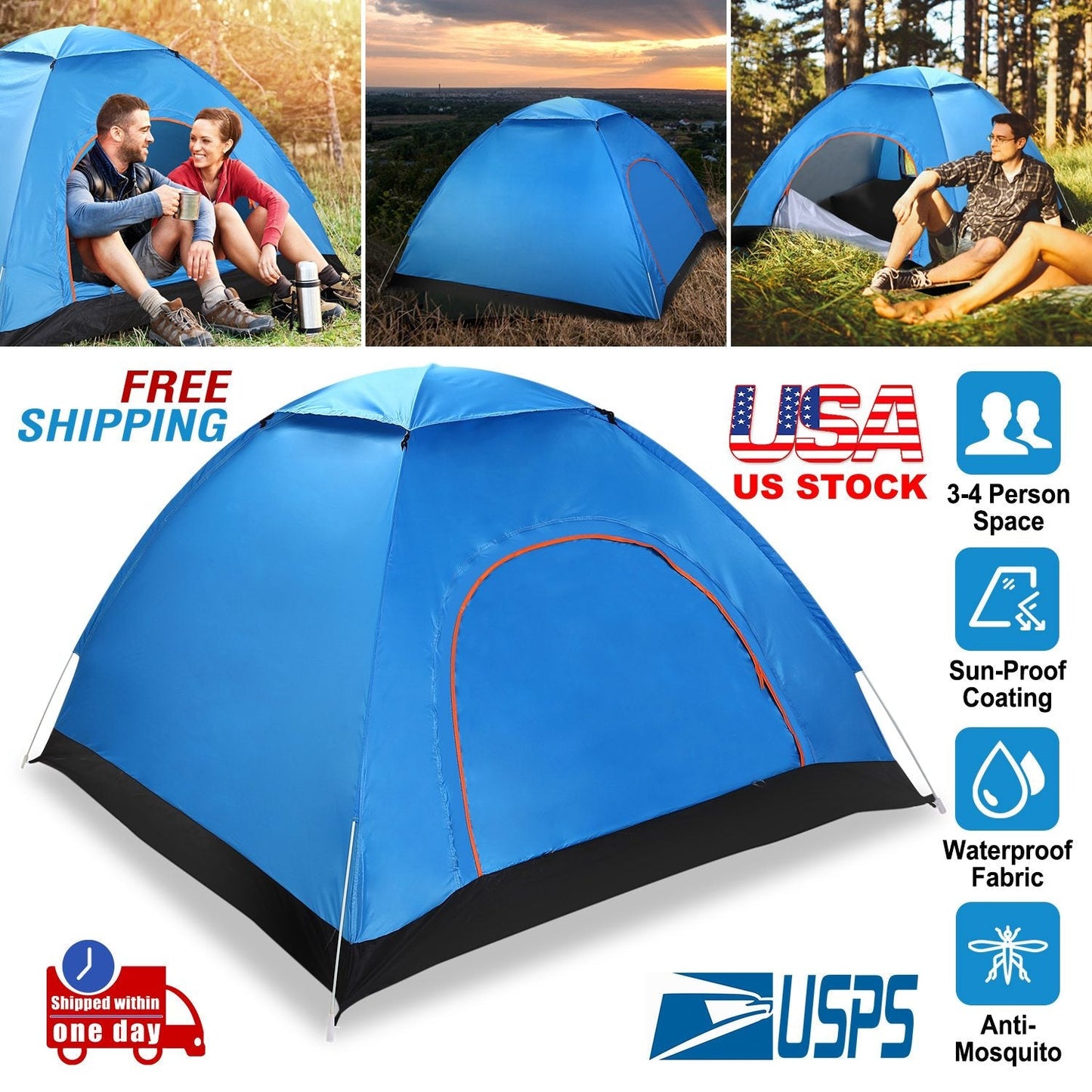 GBruno Carpa Impermeable para 4 Personas